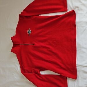 Vintage Hard Rock Cafe Aspen Colorado Red Quarter Zip Fleece Large